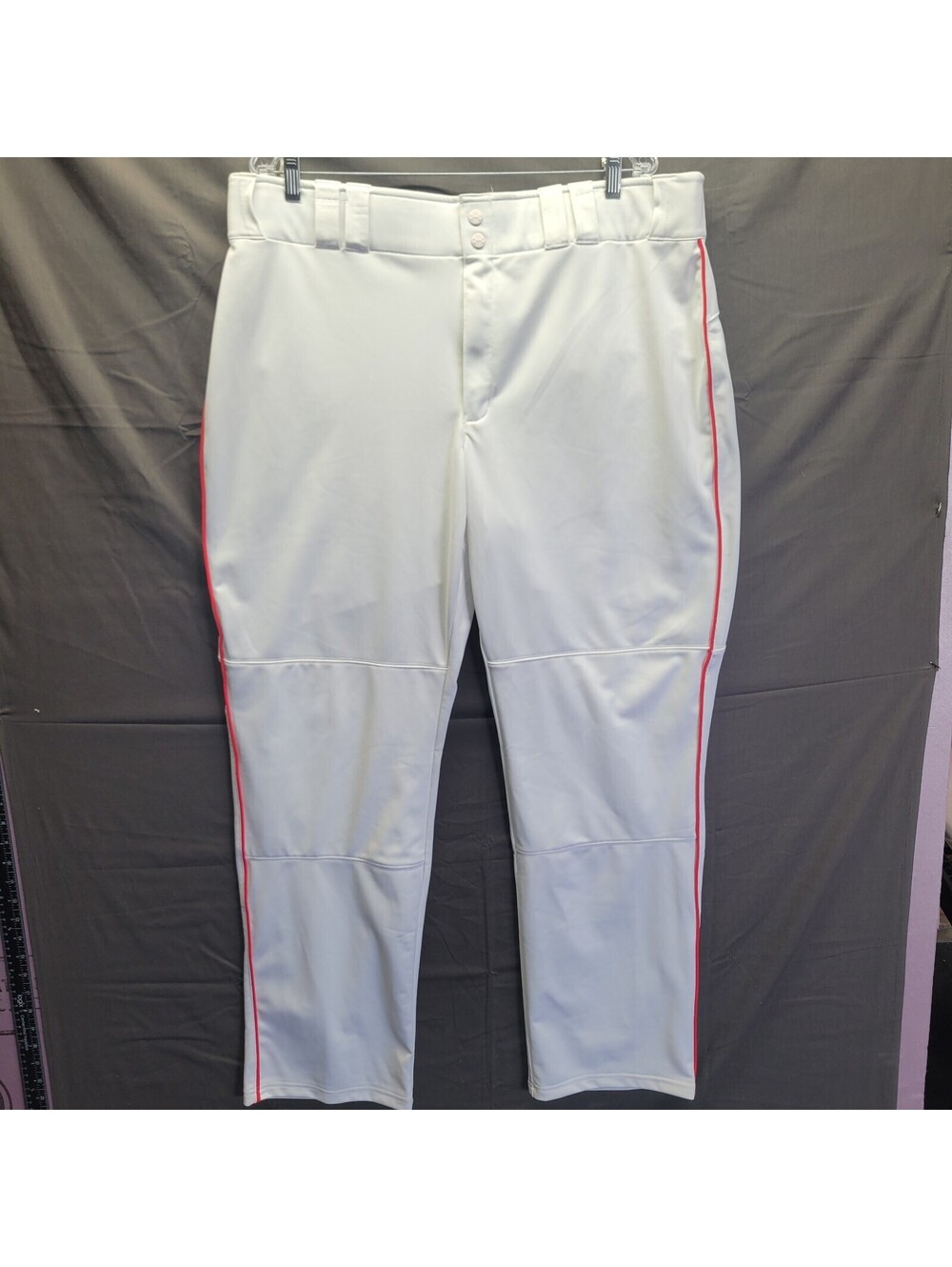 Under Armour Baseball Uniform Pants Men's Size 2XL All White w/ Red Stripe